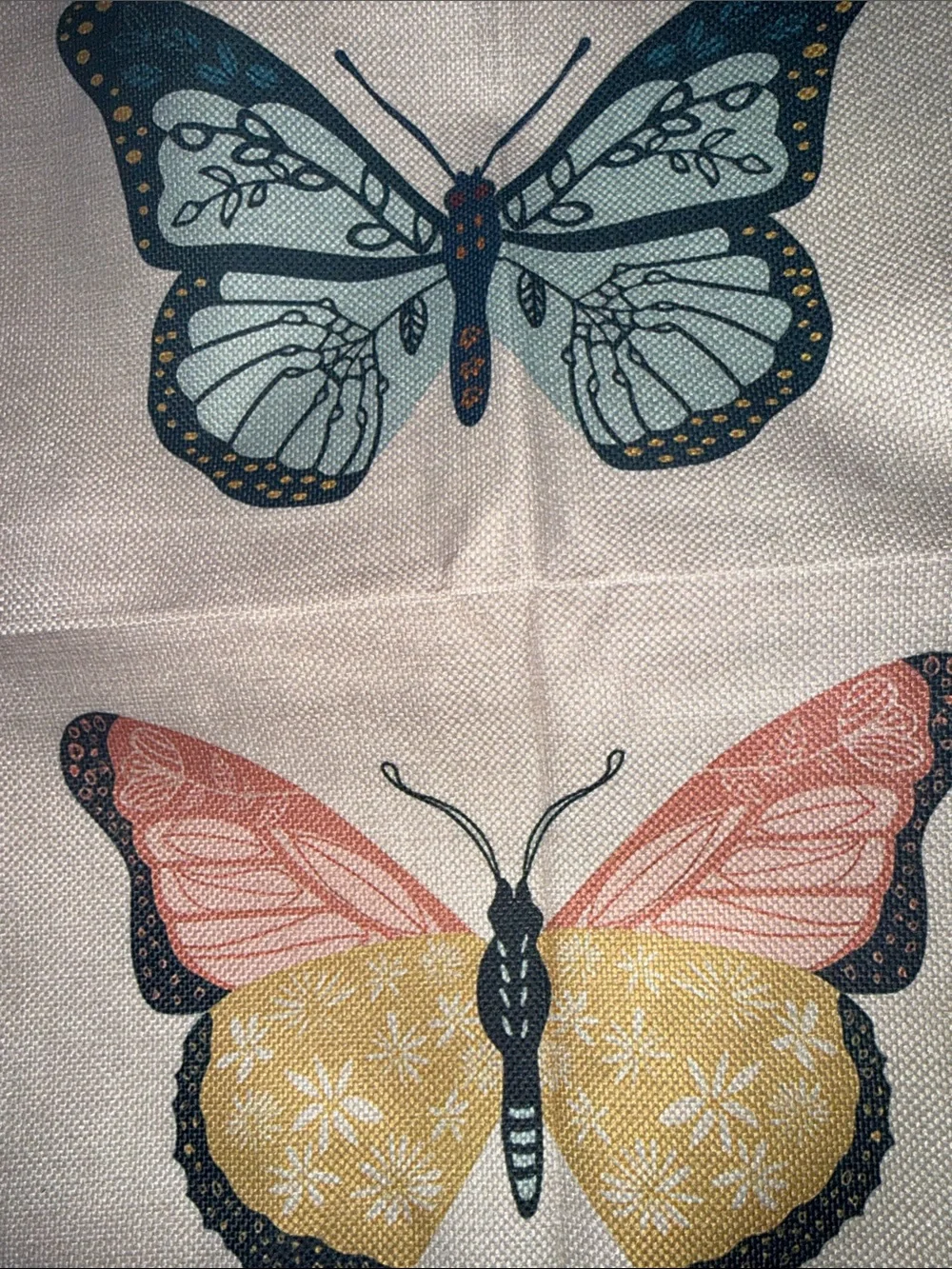 Butterfly Decorative Pillow Covers ONLY- Multicolor SET OF 2 18x18